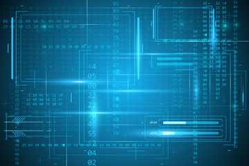 Futuristic digital interface