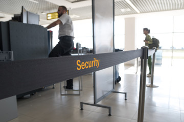 Security check of  Baggage  in airport
