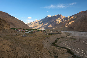 Himalayan village in a desert valley