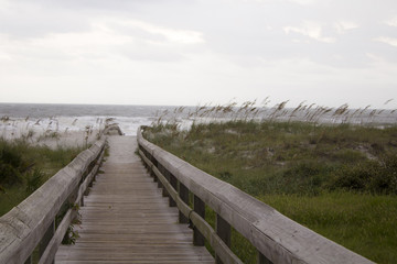 Fototapeta premium bridge to beach landscape