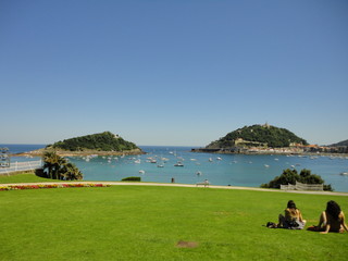 La Concha beach in San Sebastian, Spain