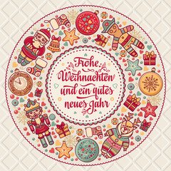 Frohe Weihnacht.  Xmas Congratulations in Germany