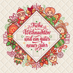 Frohe Weihnacht.  Xmas Congratulations in Germany