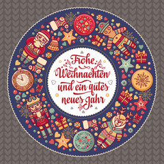 Frohe Weihnacht.  Xmas Congratulations in Germany