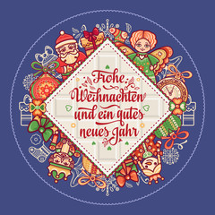 Frohe Weihnacht.  Xmas Congratulations in Germany
