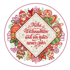 Frohe Weihnacht.  Xmas Congratulations in Germany