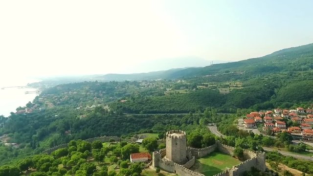 Platamon fortress in Greece at summer