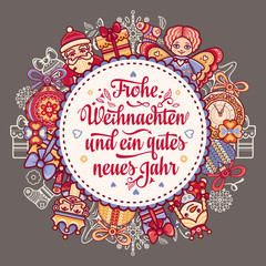 Frohe Weihnacht.  Xmas Congratulations in Germany