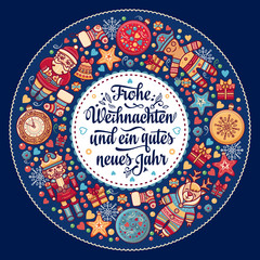 Frohe Weihnacht.  Xmas Congratulations in Germany