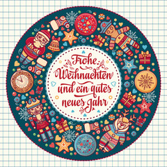Frohe Weihnacht.  Xmas Congratulations in Germany
