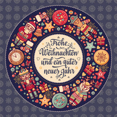 Frohe Weihnacht.  Xmas Congratulations in Germany