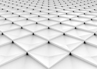 3d rendering. abstract Luxury white square tiles floor