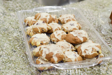 Pumpkin cookies on plate