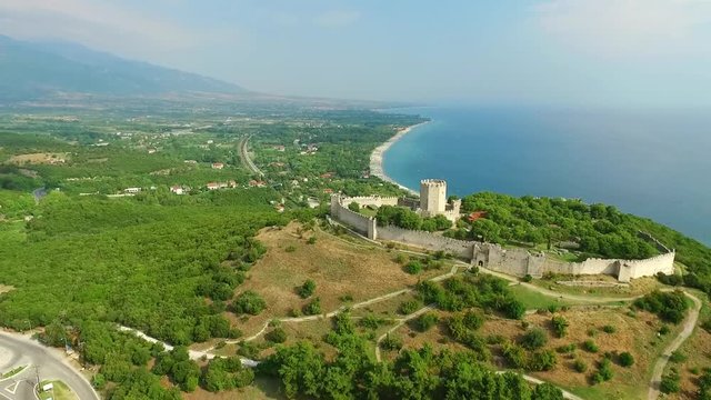 Platamon fortress in Greece at summer