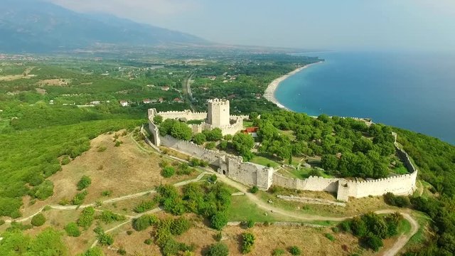 Platamon fortress in Greece at summer