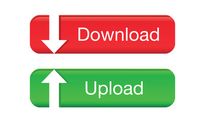 Red and green download and upload buttons.