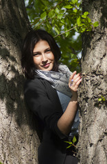 Portrait of a girl outdoors.