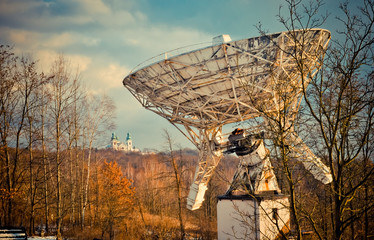 Astronomical telescope and the monastery, Poland