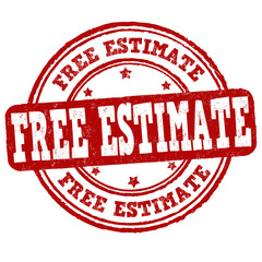 Free estimate sign or stamp