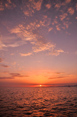 Fototapeta premium Cloudy sunset in Mallorca