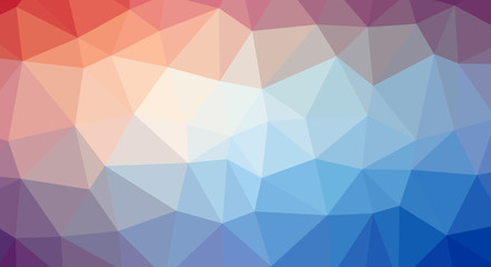 Abstract modern polygonal background based on geometric shapes of triangles of different sizes.