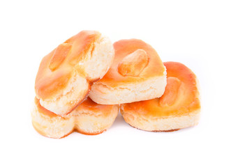 Sweet cookies on a white background.