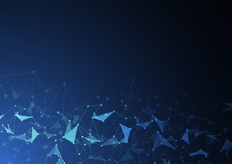 Abstract geometric Polygonal Space Background with Connecting Dots and Lines. Vector illustration