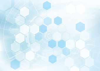 Vector Abstract background hexagons design. science futuristic energy technology. Hi-tech digital concept