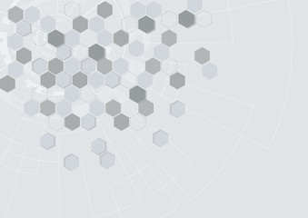Obraz premium Vector Abstract background hexagons design. 3d science futuristic energy technology. Hi-tech digital concept