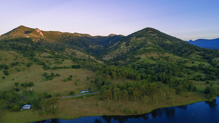 Aerial view of Lake Moogerah in Queensland