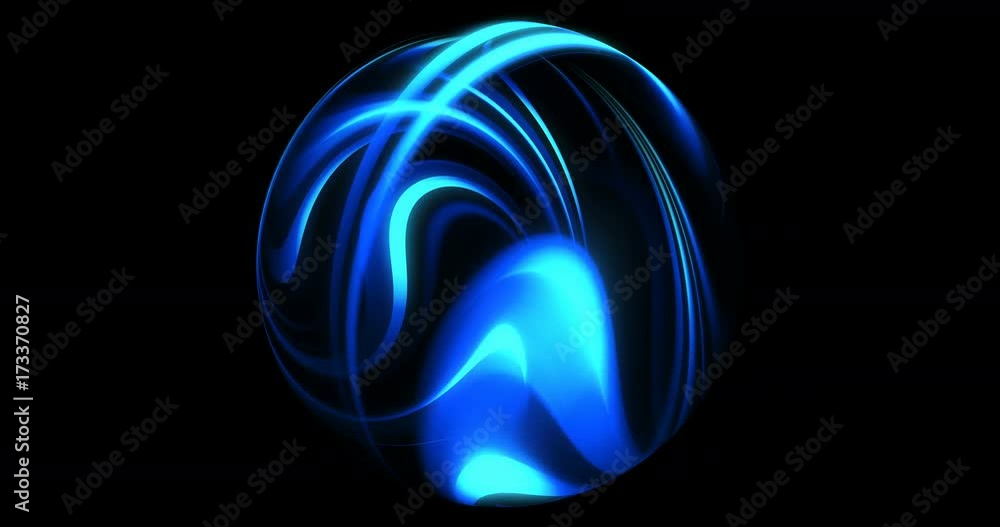 Poster abstract plasma ball, light rays for motion graphics. 4k loop. high definition spinning object motio