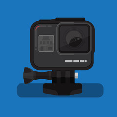 Action extreme camera vector illustration.