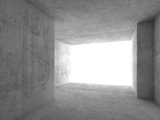 Abstract empty concrete room interior 3 d