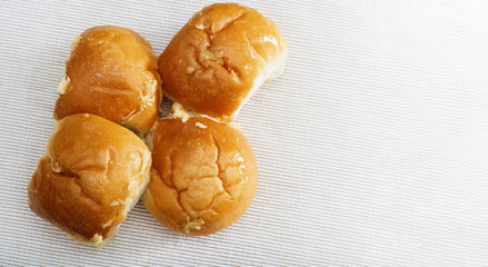 Tasty homemade buns with garlic.