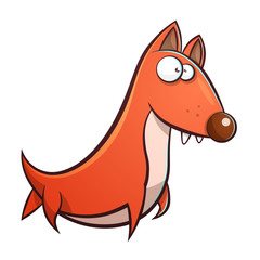 Funny, cute dog cartoon Vector eps 10