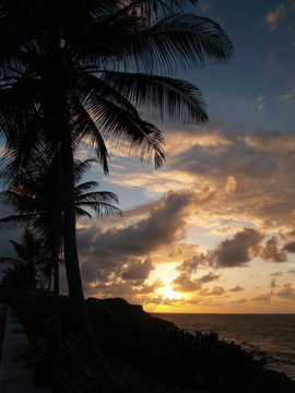 Sunset on a Tropical Island 