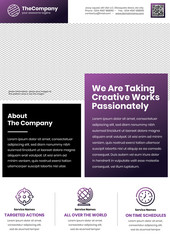 An amazing professional flyet template in A4 size with purple color