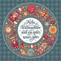 Frohe Weihnacht.  Xmas Congratulations in Germany