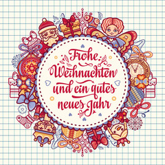 Frohe Weihnacht.  Xmas Congratulations in Germany
