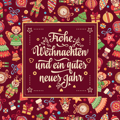 Obraz na płótnie Canvas Frohe Weihnacht. Xmas Congratulations in Germany