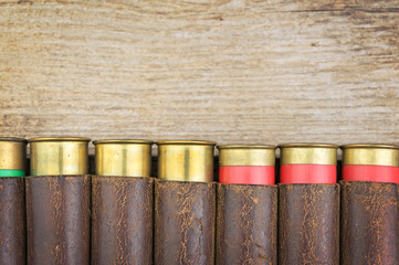 Old cartridge belt with copy space