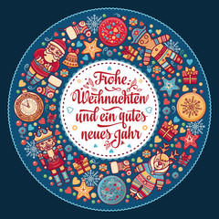 Frohe Weihnacht.  Xmas Congratulations in Germany