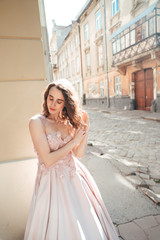 woman in a stylish evening dress