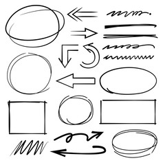 Fototapeta premium hand drawn marker elements