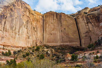 Calf Creek Trail Utah Water Fall Rock Landscape