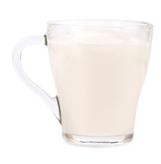 glass of milk isolated on white background