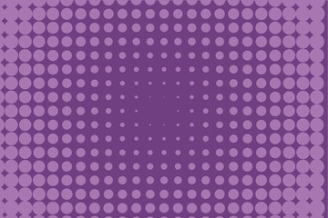 Abstract monochrome halftone pattern. Comic background. Dotted backdrop with circles, dots, point. Purple, lilac color