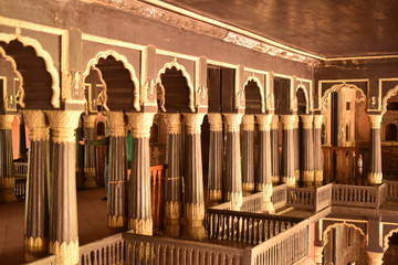 Tipu Sultan`s Summer Palace, in Bangalore, India