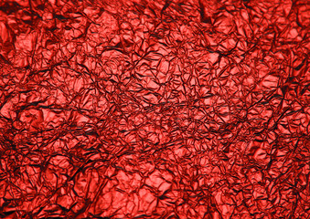 Christmas red shinny abstract crumpled paper background