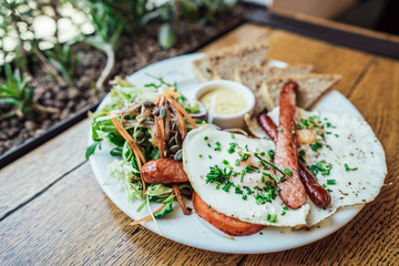Breakfast on the plate
